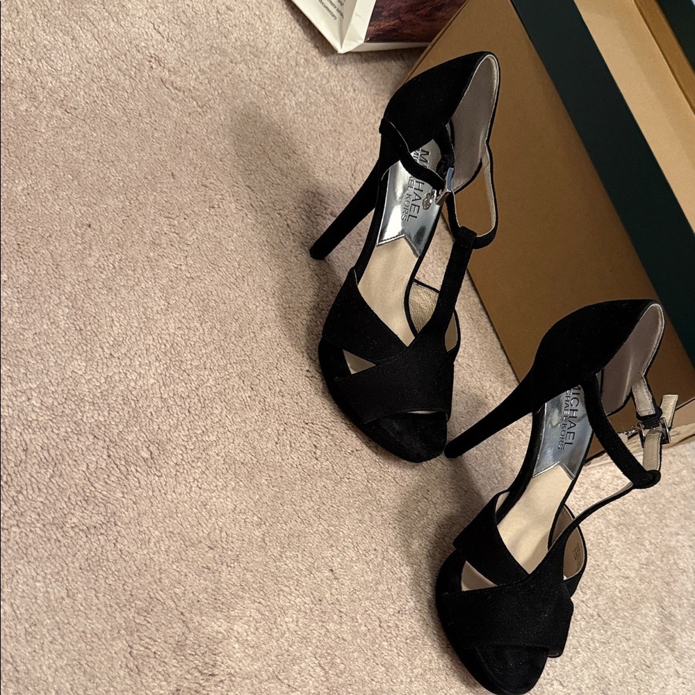 Michael Kors Black Strappy Heels